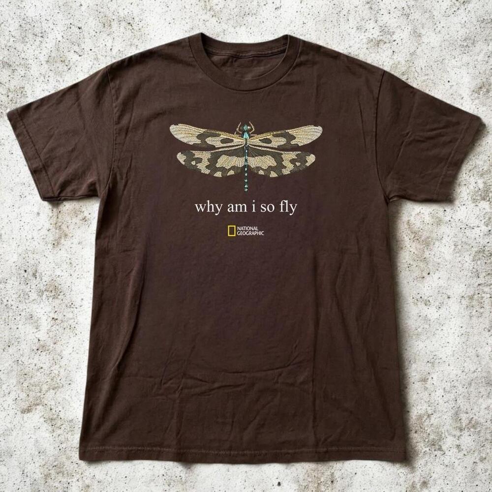 National Geographic Brown Dragonfly Graphic Tee